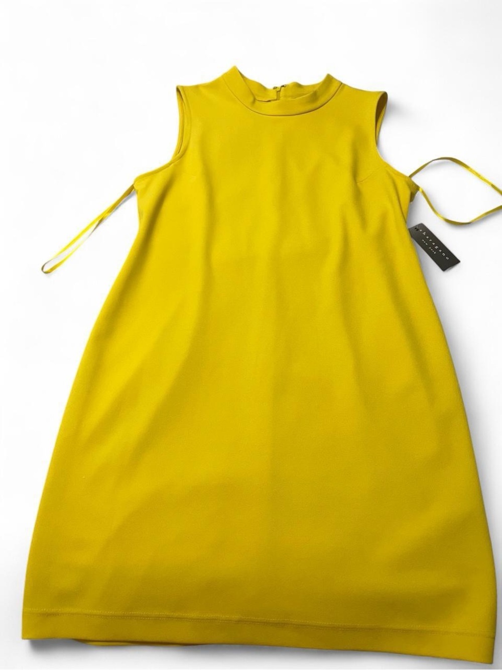 Sharagano Bright Yellow Sleeveless Shift Dress